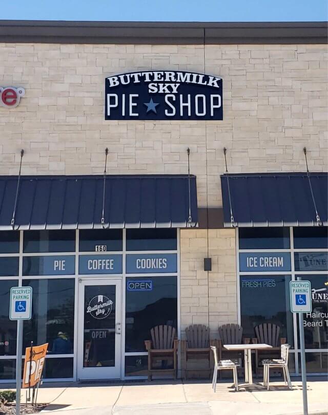 Buttermilk Sky Pie Shop in Colleyville Giant Sign Company