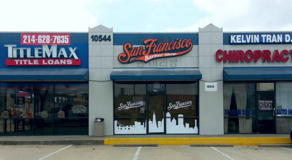 San Francisco Barber Shop Giant Sign Company