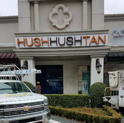 Hush Hush Tan in Highland Park Giant Sign Company